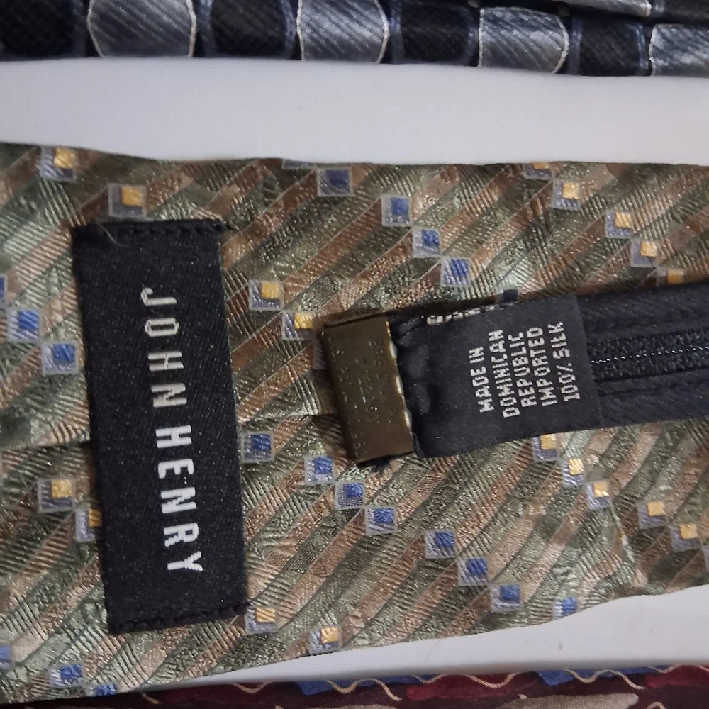 Van Heusen 100% Silk Kids Zipper Ties- Black Blue Brown Tan - Bundle Or Separate